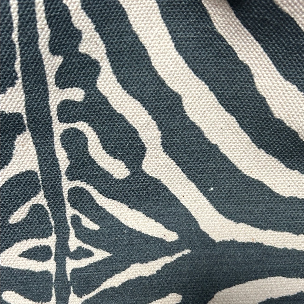 Vince Camuto Black and Cream Zebra Tote - Picture 5 of 13